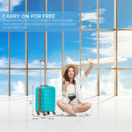 55x40x20cm Lightweight Luggage Hard Shell Cabin Suitcase 60+ Airlines Approved - Carry On Case - 4 Wheels | 55 x 40 x 20cm | Aqua