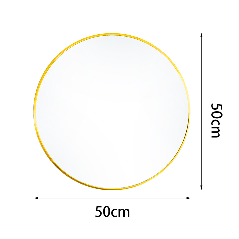 50cm Diameter Nordic Round Bathroom Mirror Framed Mirror Wall Hanging