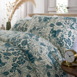Hidden Forest Teal 100% Cotton Brushed Duvet Cover Set | Single | Teal