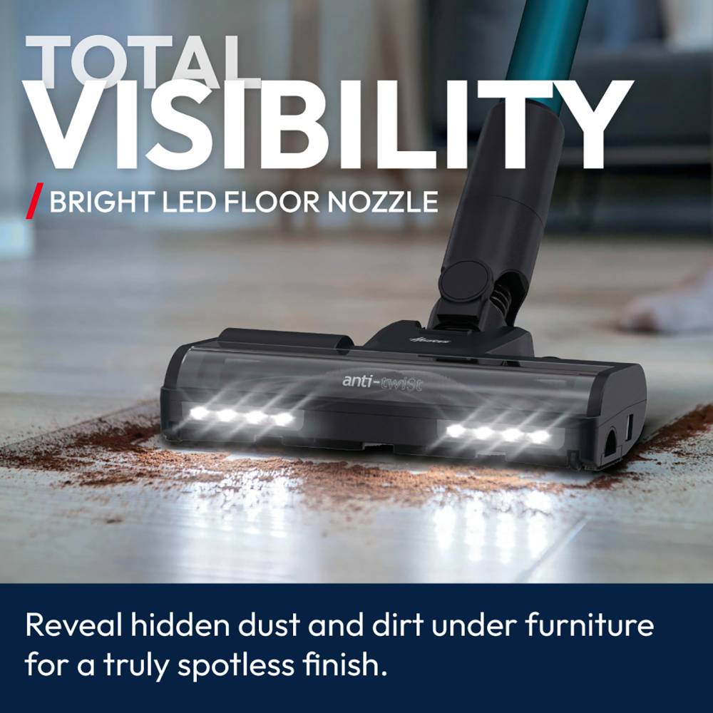 200w Cordless Stick Vacuum Cleaner With Mini Turbo Pet Tool, Anti-tangle Brush, Led Floor Lights, 50-min Runtime & Detachable Battery