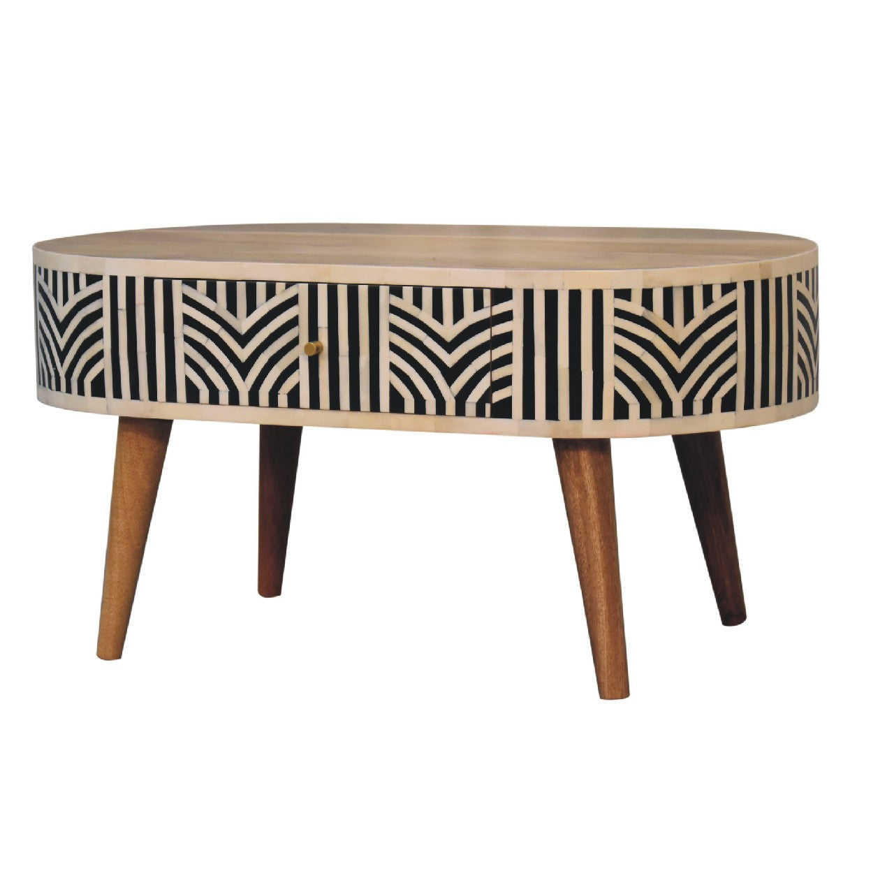 Solid Wood Edessa Bone Inlay Coffee Table