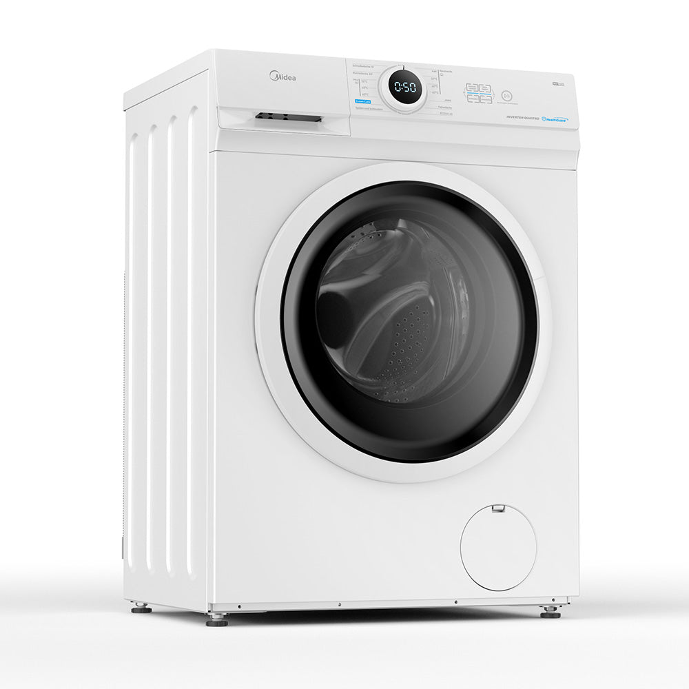 9kg Front Load Washing Machine – Slim Design With 15 Wash Programs, Quick & Steam Wash, Child Lock, Led Display, And Inverter Motor