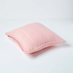 Cotton Rajput Ribbed Cushion Cover | 45cm x 45cm | Pink
