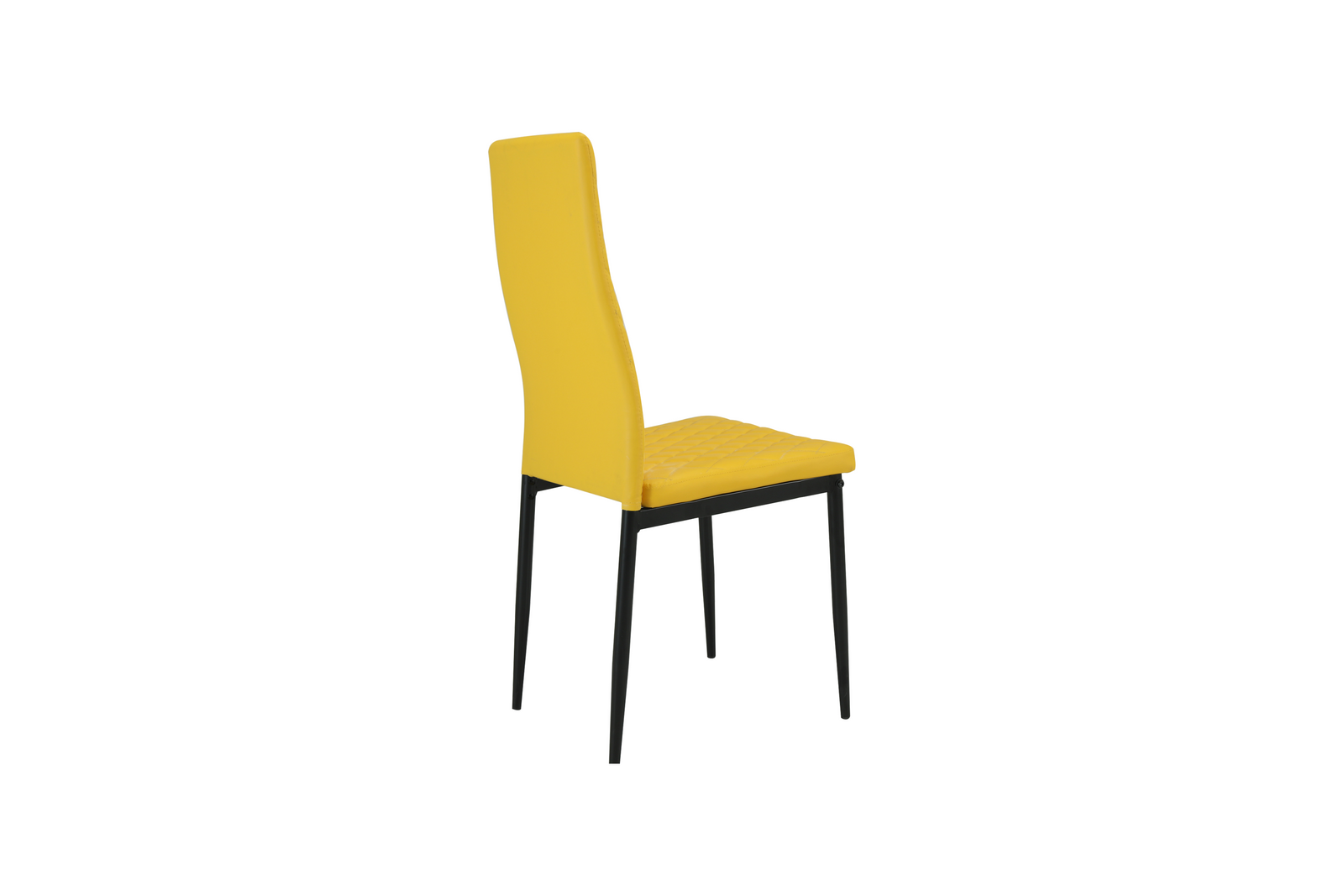 San Diego Marble Top Dining Table With Emily Leather Chairs | Mustard