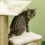 Cat Tree Climbing Tower W/ Scratching Post, Cat House, Hanging Toy Ball