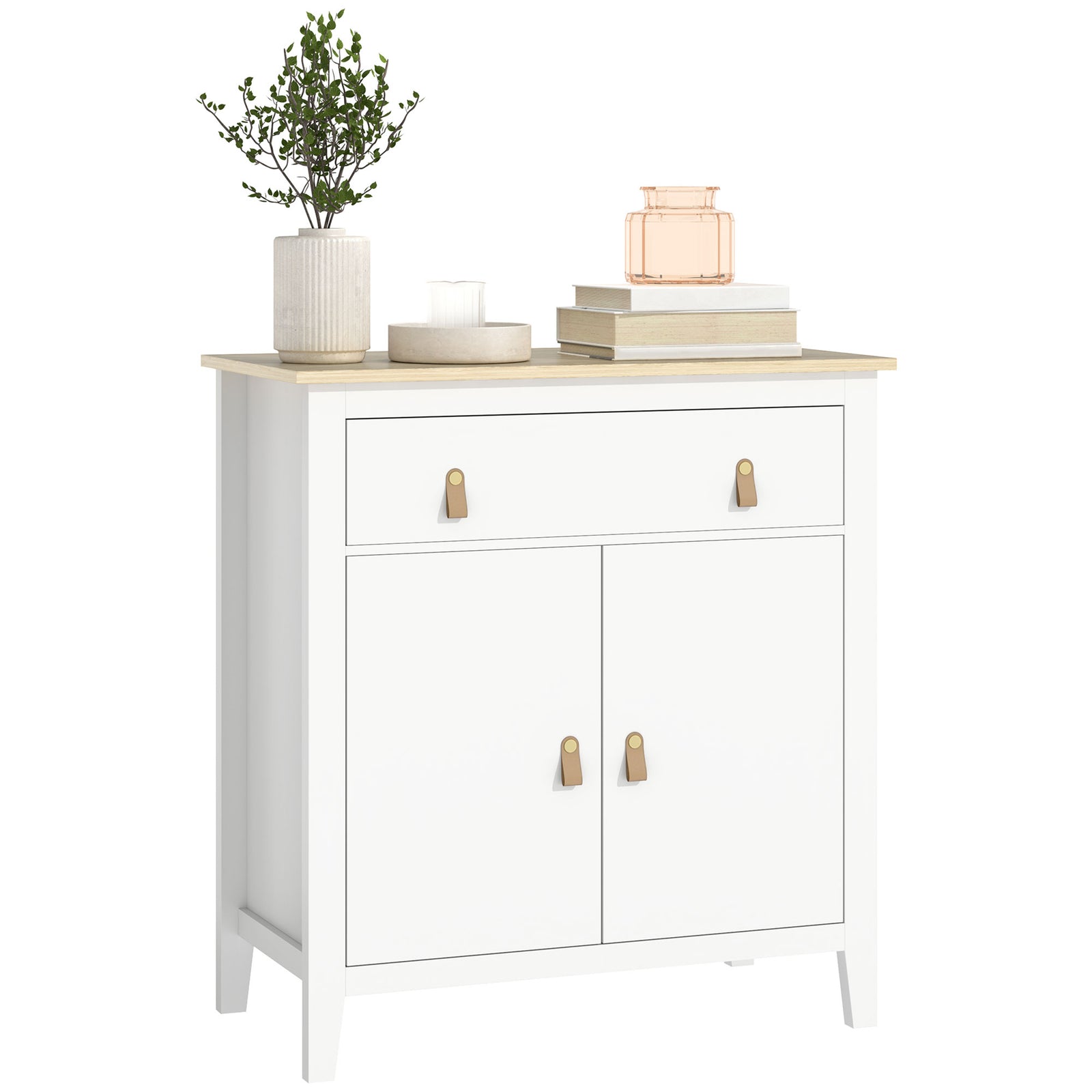 Sideboard With Drawer, Adjustable Shelf For Living Room | One Size | White