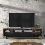 Rift Tv Unit 200cm - Oak / Rustic | Dark Brown