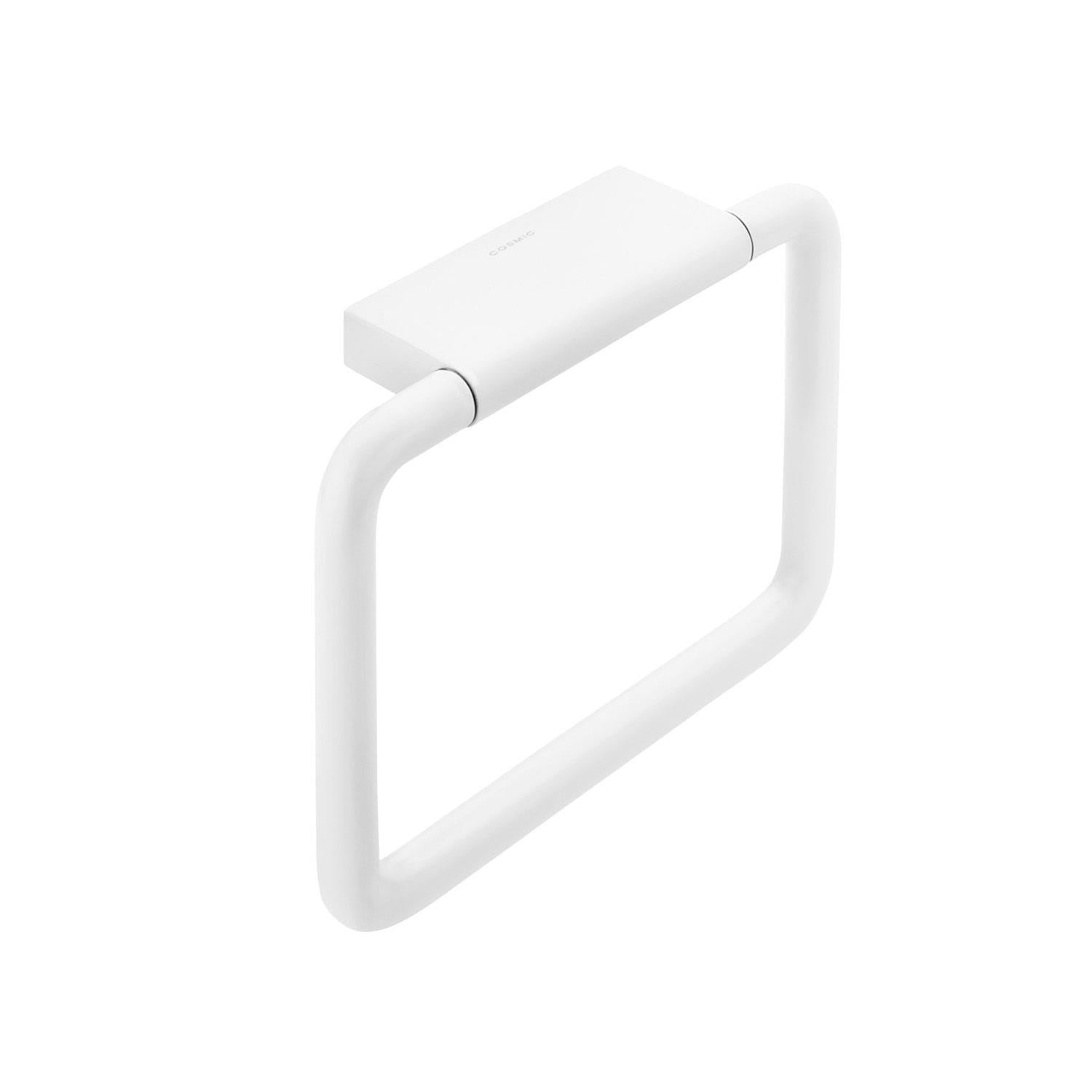Towel Ring, White Matt, Wall-mounted, 20 Cm. Collection Bwc