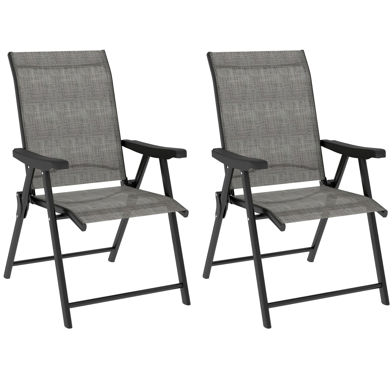 Folding Chair W/ Breathable Mesh Fabric Seat | Set-of-2