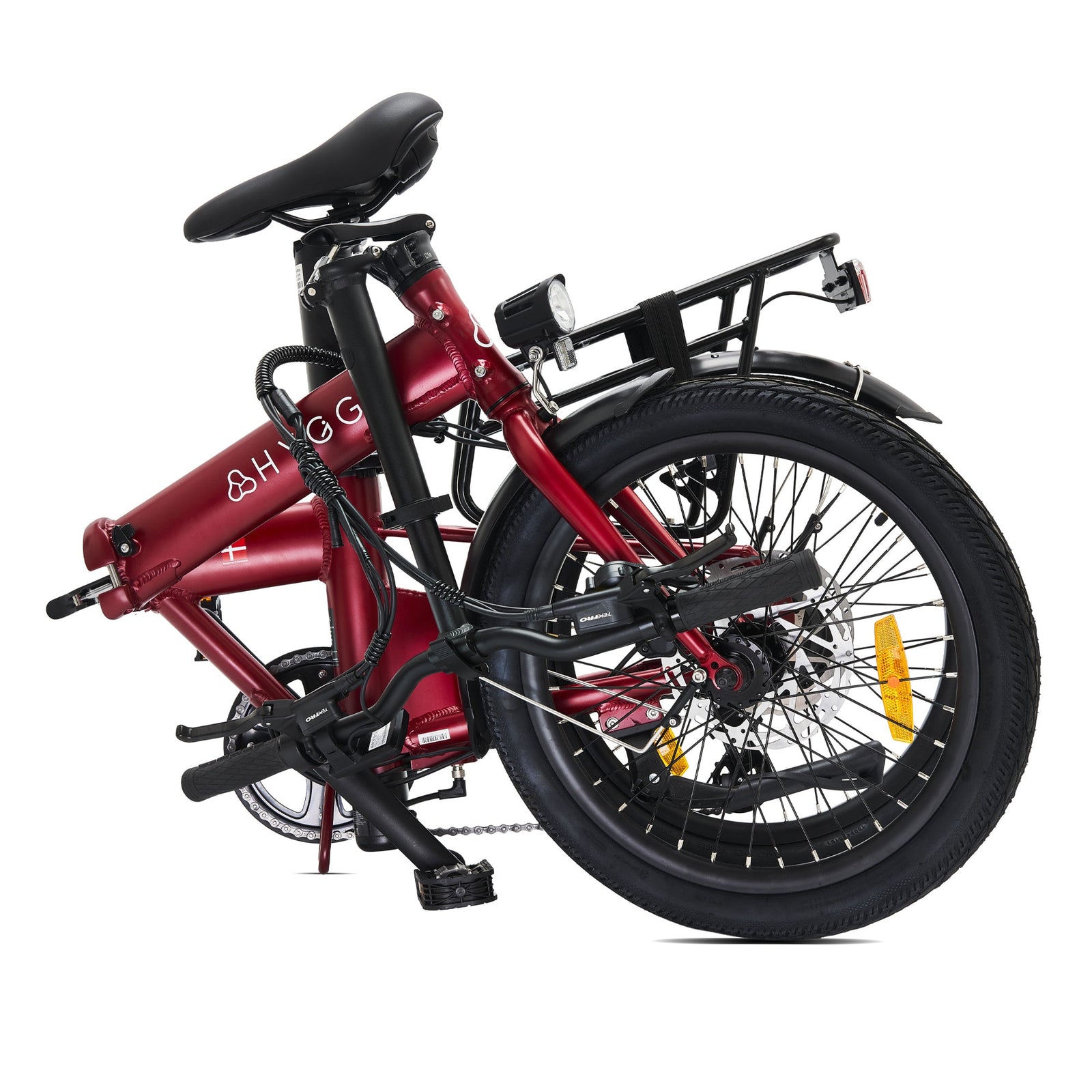 Virum 2025 Folding Bike - Lightweight E-bike | Red