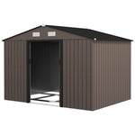 Garden Shed Storage Unit With Locking Door Floor Foundation | Medium | Brown