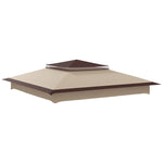 2-tier Gazebo Cover Replacement, 30+ Uv Protection | Beige
