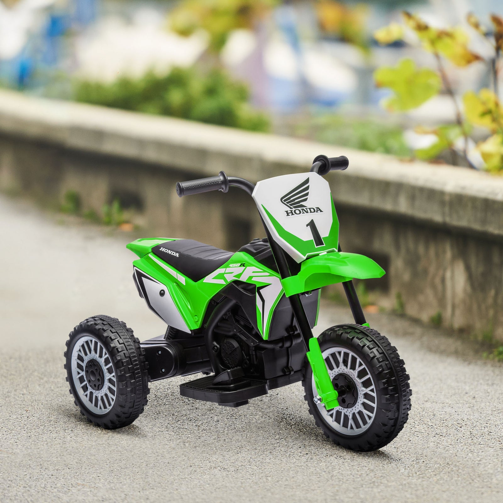 Honda Crf450rl Licensed 6v Kids Electric Motorbike W/ Horn | Green