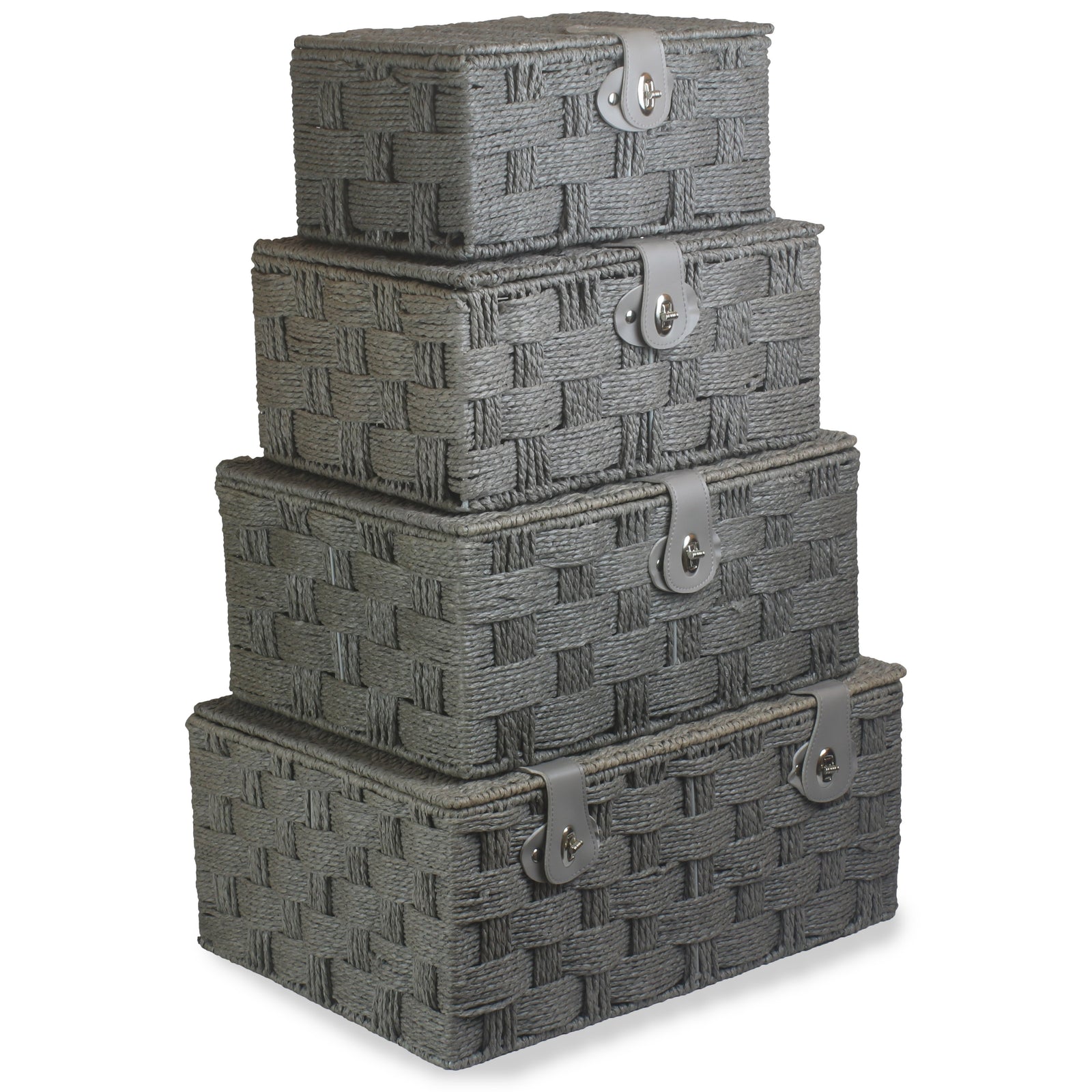 Grey Twisted Paper Rope Storage Basket | Extra Large