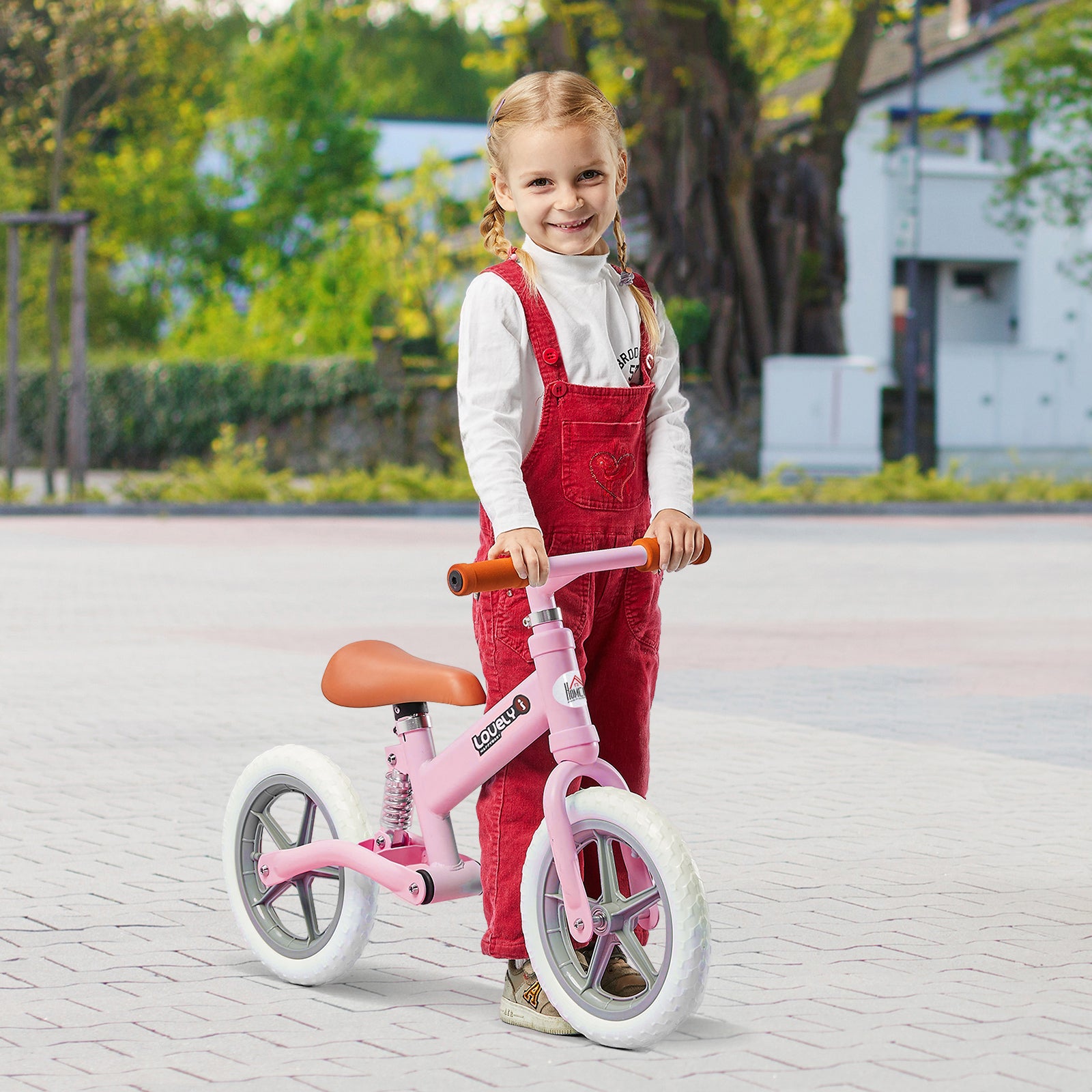 12" Kids Balance Bike W/eva Tire, Adjustable Seat | Pink