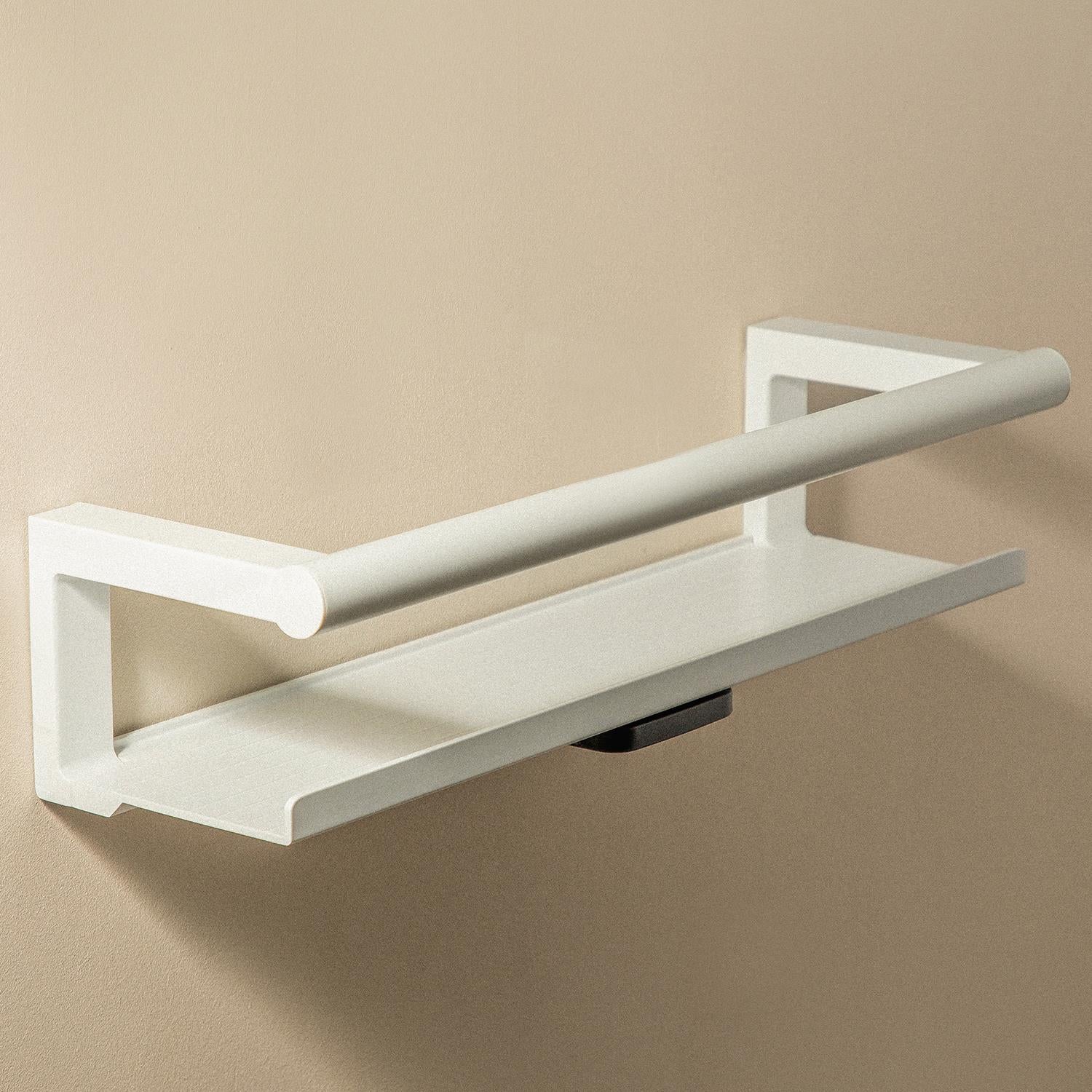 Bathroom Shelf, Organizer, Glass Wiper Matt White Architect S+ Collection