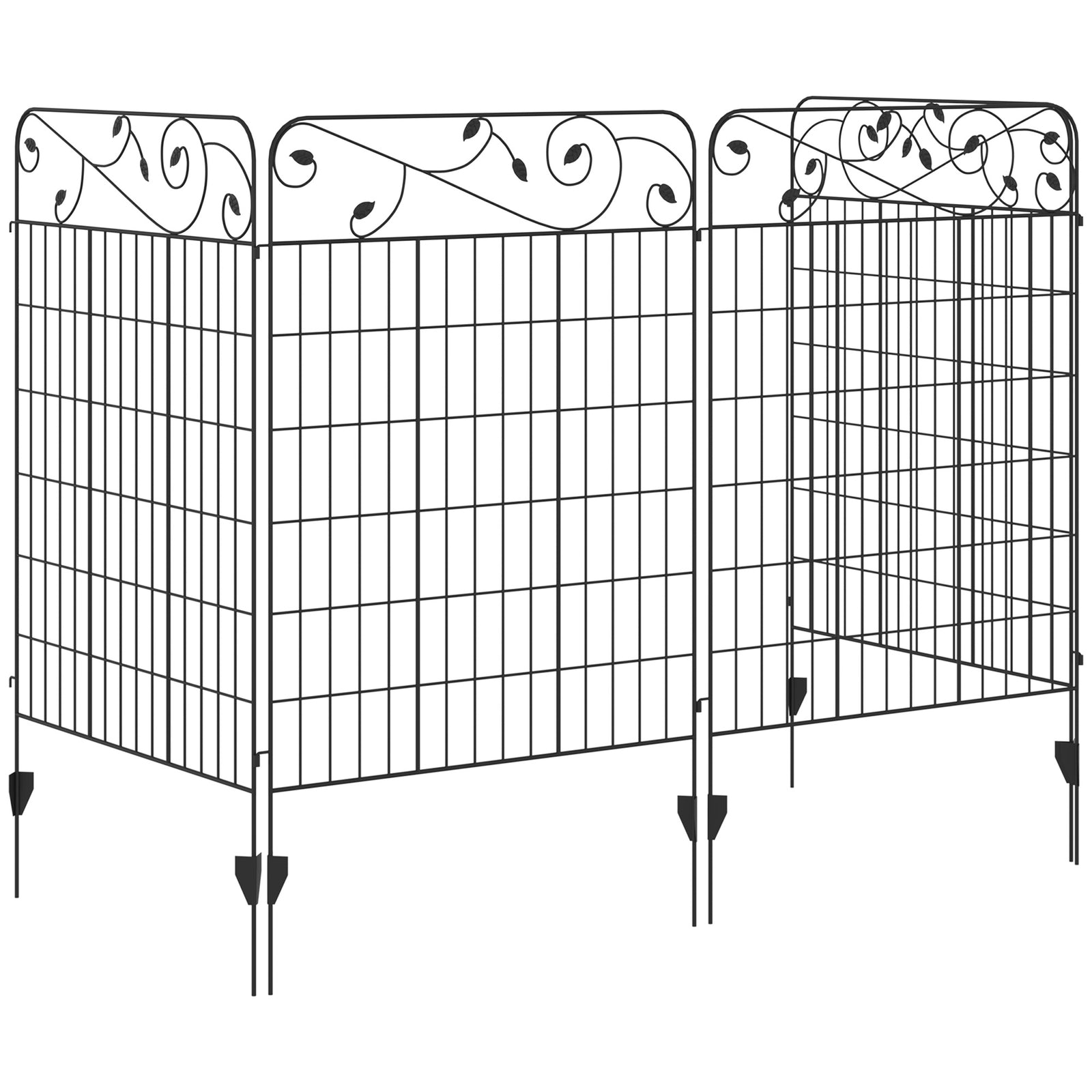 4pc Garden Fencing Panels 43in X 11.5ft Bed Border