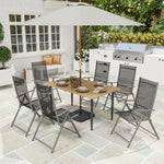 Brown Outdoor Dining Table For 6