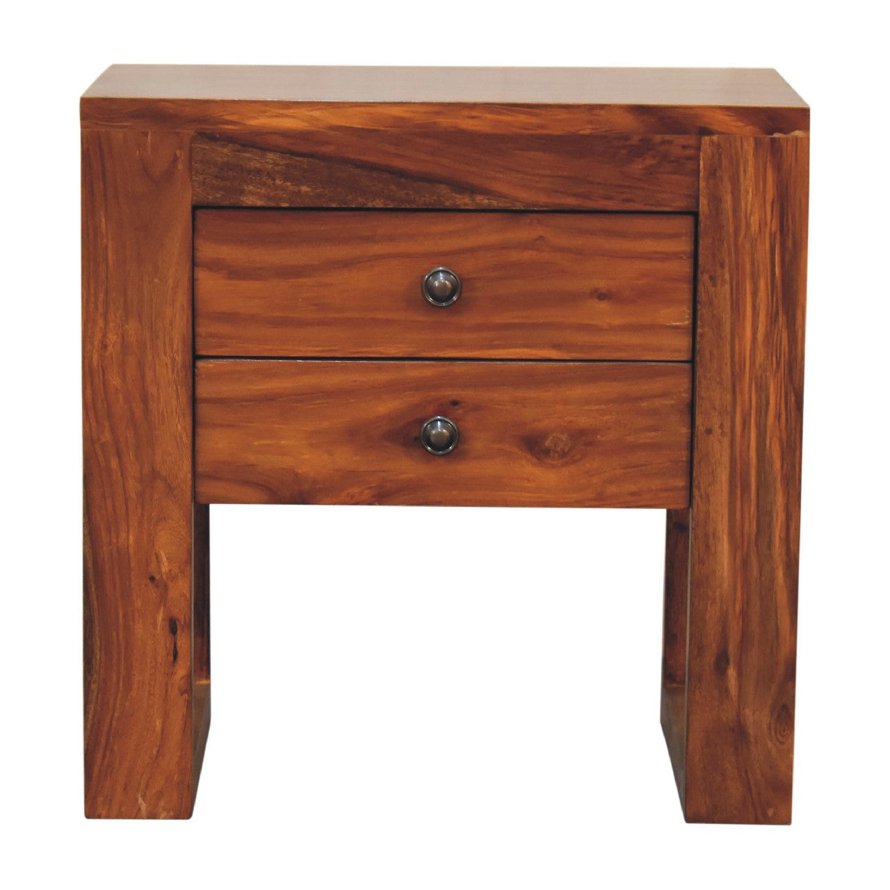 Solid Wood U-square Honey Bedside