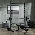 Adjustable Squat Rack With Pull-up Bar For Home Gym | Black