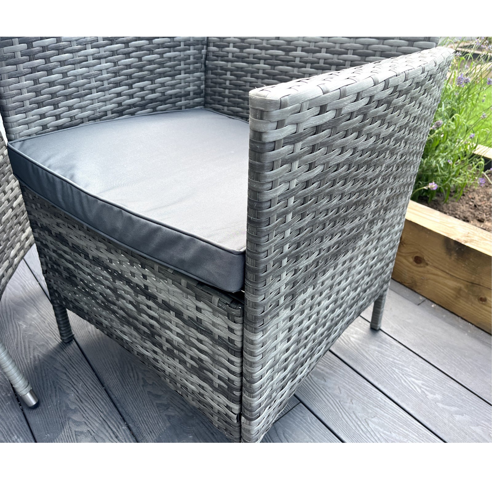 Amazon Wicker Rattan Natural Bistro Set With Outdoor Cushion