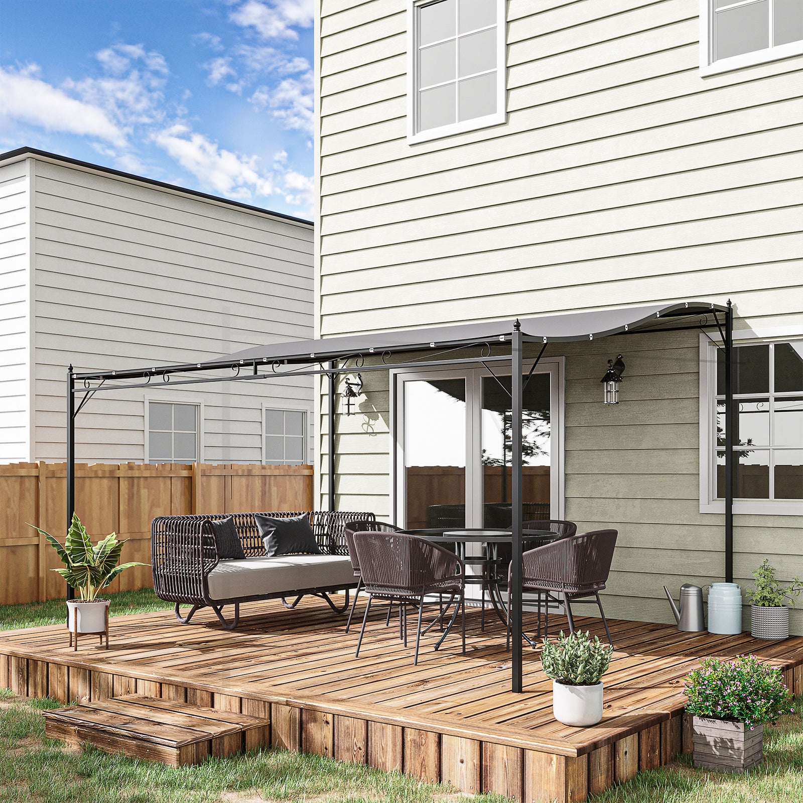 Gazebo Backyard Pool Garden Pergola Canopy Sun Shade Top | Large