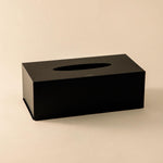 Tissue Box Cover, Matt Black, Free-standing , Collection Architect S+