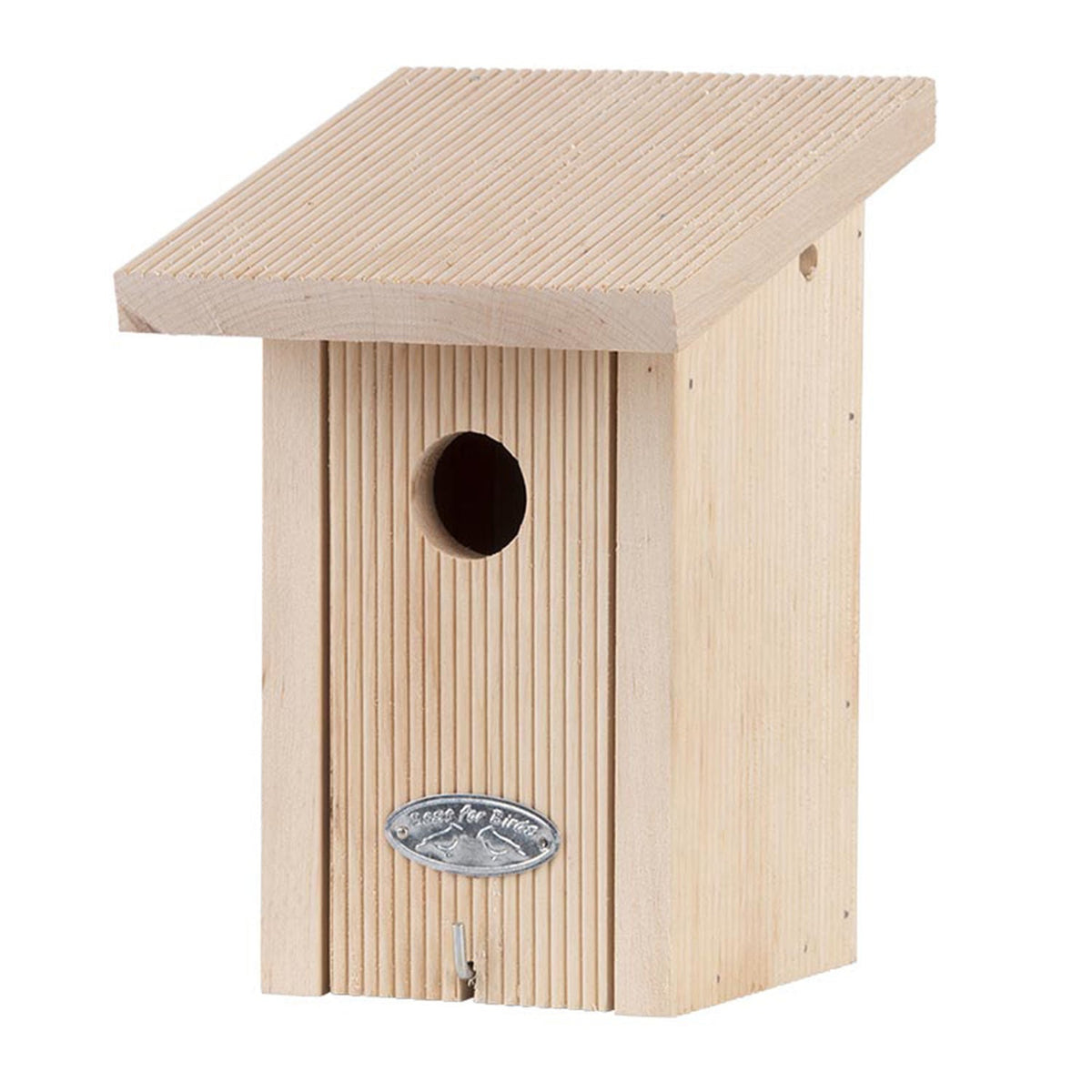 Winter Wren Hanging Bird House With Hinged Front And 18mm Walls | 8 Panel | Beige