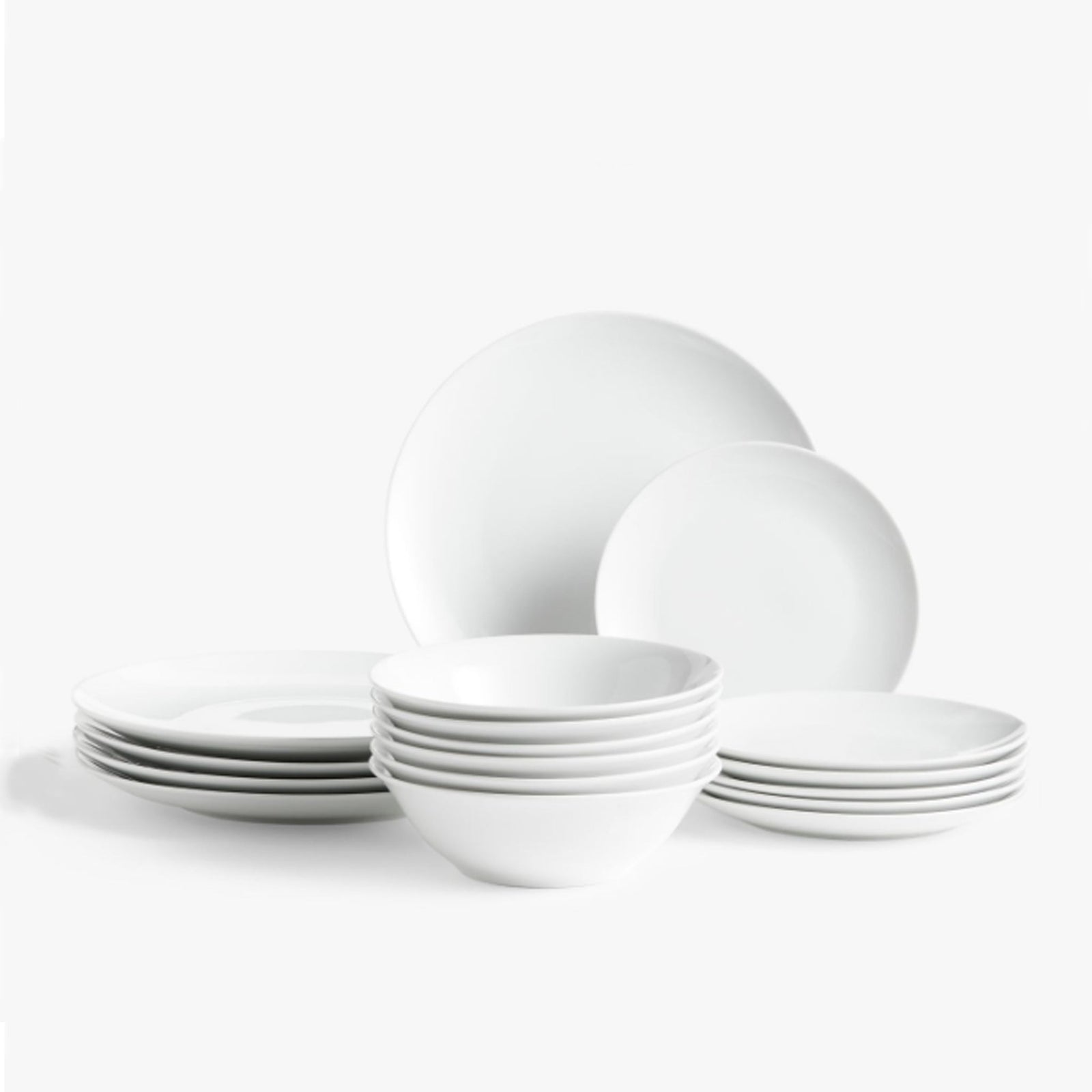 Dinner Set 12 Piece Coupe Crockery Dinnerware Plates Bowls