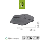 Rubber Garden Stepping Stones - Walkway | Set of 2 | Grey