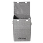 Foldable Home Laundry Baskets Laundry Hamper With Lid And Rope Handles