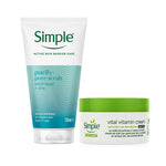 Simple Clear Pore Scrub 150ml & Night Cream 50ml 6-pack Bundle