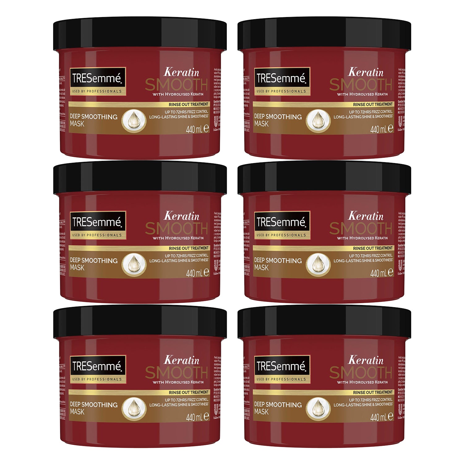 Keratin Smooth Deep Smoothing Mask With Hydrolysed Keratin, 6x Of 440ml