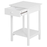 Wooden Bedside Table Cabinet With Drawer, Shelf
