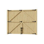Heavy-duty Solid Spruce Wood Double Door Gate With Clear Varnish Finish, Weather-resistant,hardware Kit Included – Outdoor Use | Small