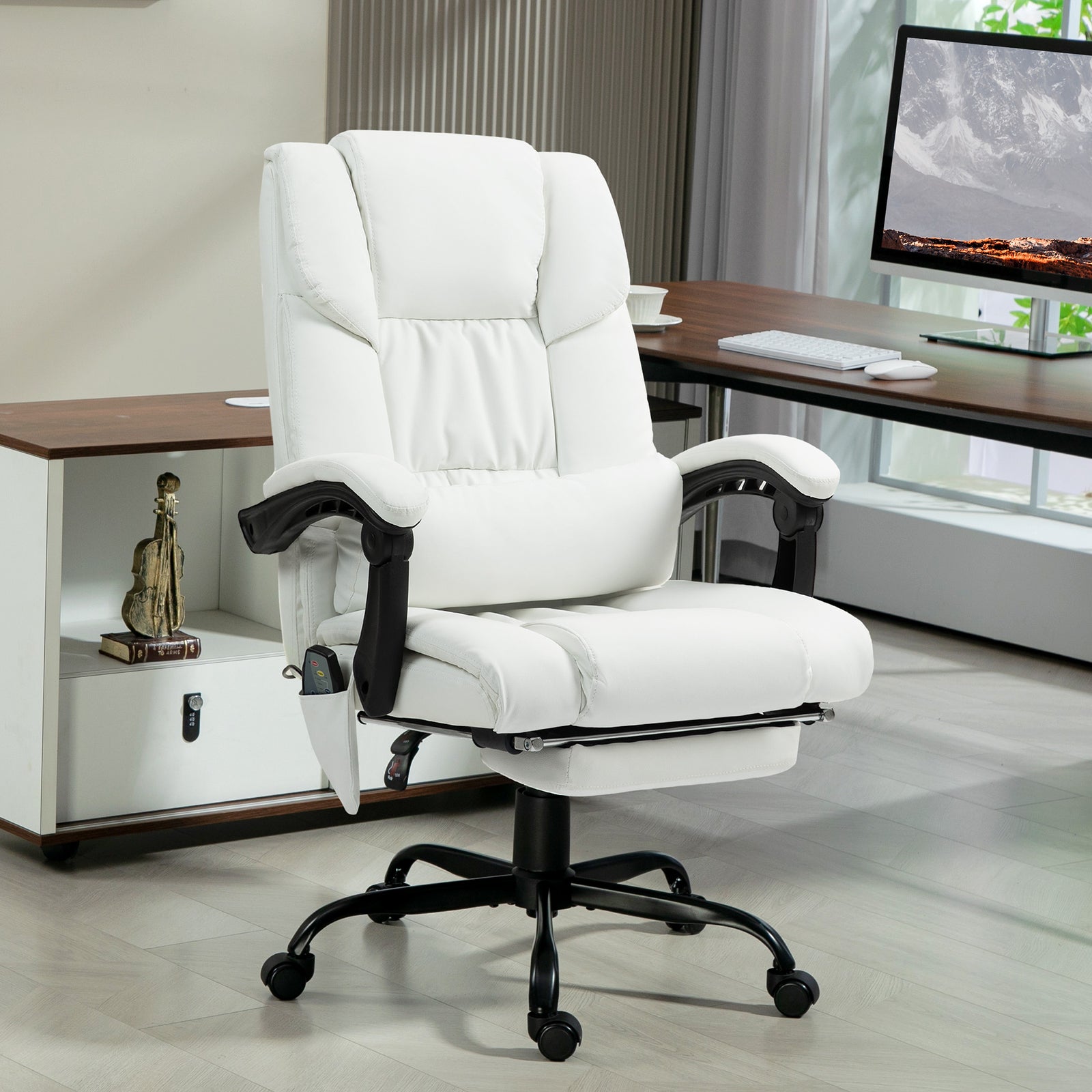 Pu Leather Massage Office Chair 6 Vibration