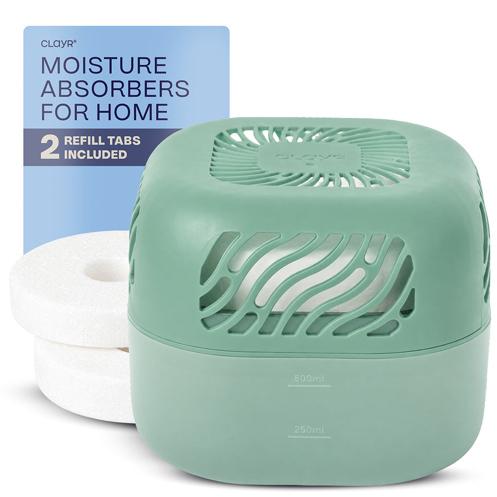 Airsip 500ml Refillable Dehumidifier With Calcium Chloride Refill | Sage Green