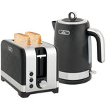 3000w Rapid Boil Kettle And Toaster Set With Otter Thermostat | Black