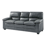 Bonded Faux Leather Sofa - 3 Seater | Grey