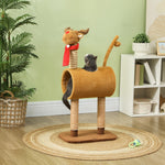 Cat Tree, 98cm Deer Themed Cat Tower For Indoor Cats And Kittens