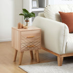 Bedside Cabinet, Nordic Bedside Table With 2 Drawers