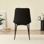 Stylish Miami Dining Table Set With 4 Velvet Amelia Chairs | Black