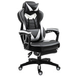 Gaming Chair Reclining W/ Footrest | White