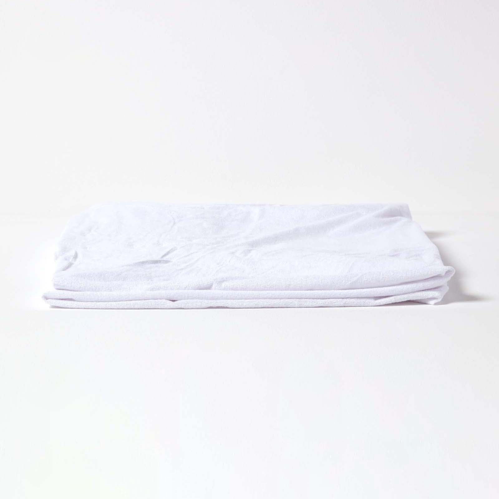 Waterproof Terry Towelling Mattress Protector | Double | White