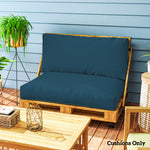 2 Seat Pallet Cushions 20cm Thick Outdoor Seat Pads | Navy Blue