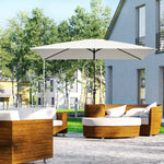 3x2m Patio Umbrella Canopy Tilt Crank | Cream