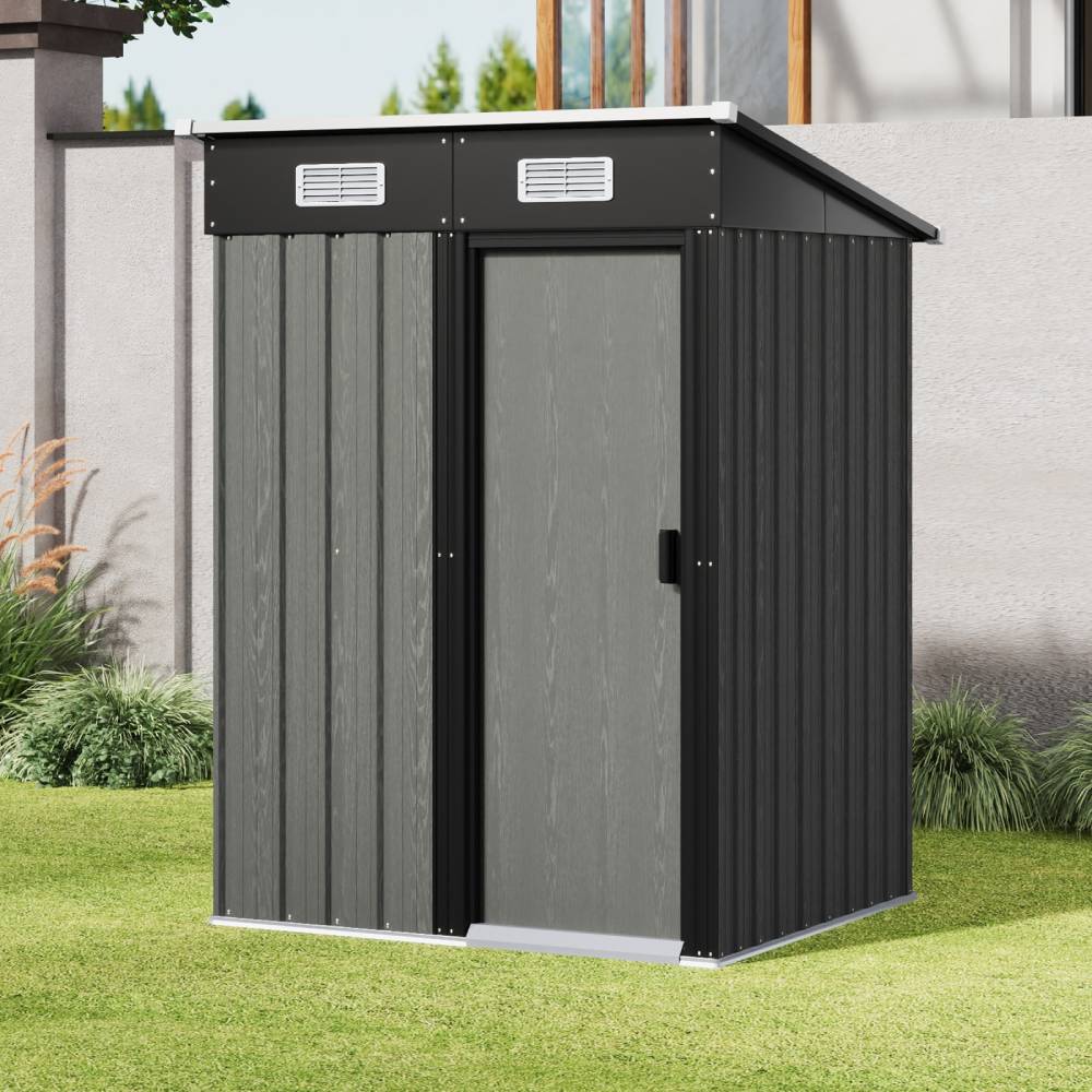 4.66 Ft X 4.69 Ft Outdoor Metal Garden Storage Shed