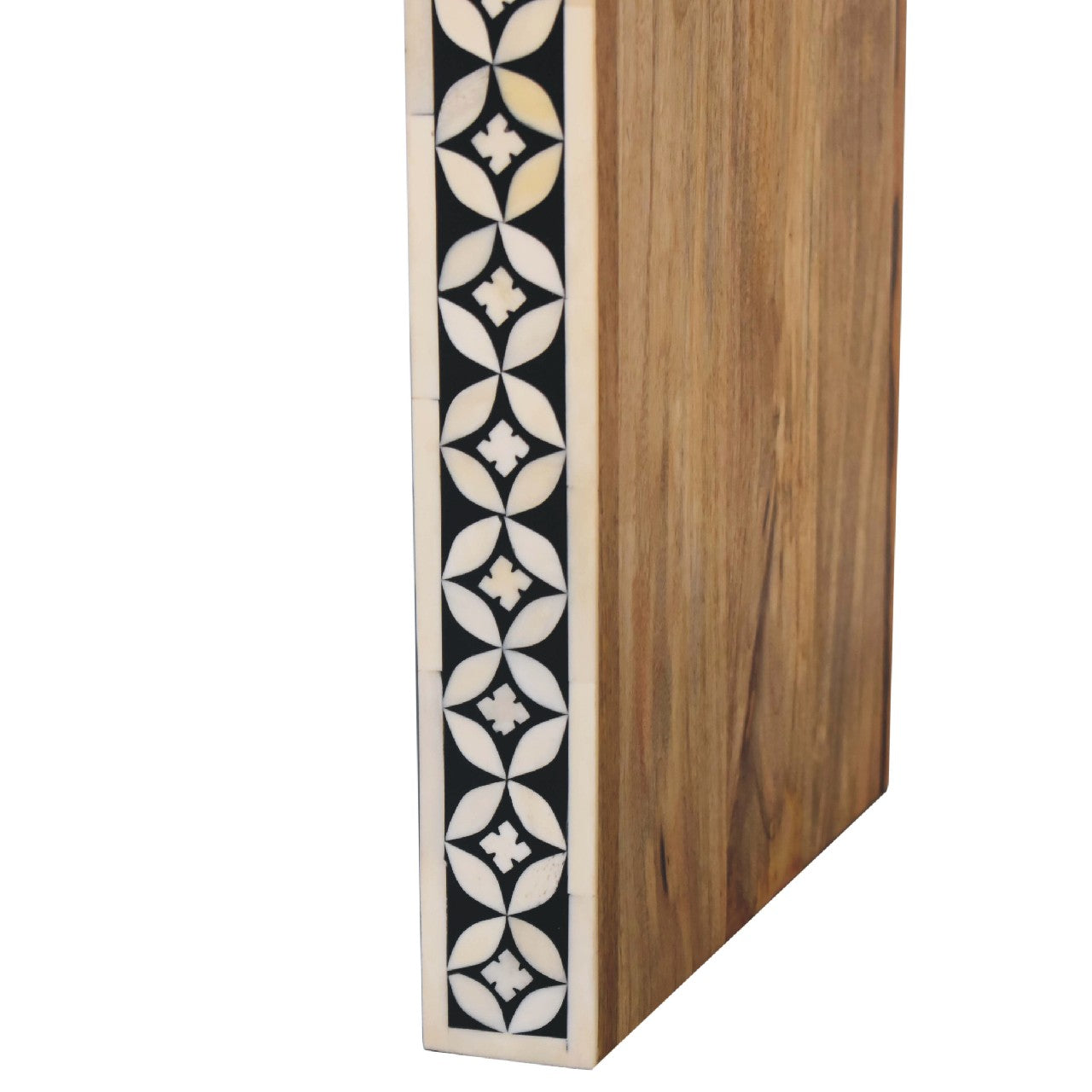 Solid Mango Wood Edessa Bone Inlay End Table