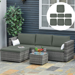 Cushion Cover Replacement Garden Patio Furniture Seat Cover | Dark Gray