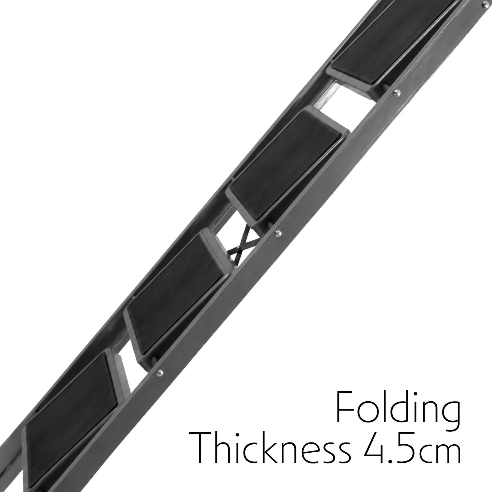 4 Step Ladder Heavy-duty Steel Folding Step Stool 150kg Capacity | Grey